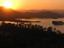 Sunset over the lake.